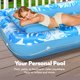 thumbnail image 3 of Sloosh Tumbona Inflable para Piscina de Bronceado para Adultos, 187 Cm X 117 Cm, Tamaño Grande, Color Azul y Blanco, 3 of 7