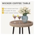 thumbnail image 3 of 3 Piece Patio Bistro Set, Outdoor Wicker Furniture with Coffee Table - Rattan Conversation Set for Yard, Balcony, Porch - Grey, 3 of 8