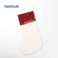 thumbnail image 1 of BestSub regalo personalizado niños Feliz árbol de Navidad decorado calcetín en blanco sublimación lentejuelas calcetines de Navidad, 1 of 4