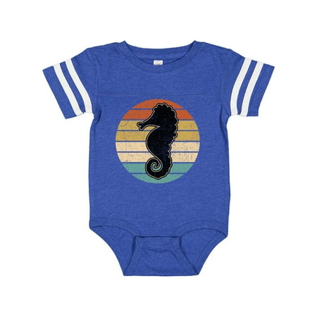 

Inktastic Seahorse Retro Sunset Gift Baby Boy or Baby Girl Bodysuit