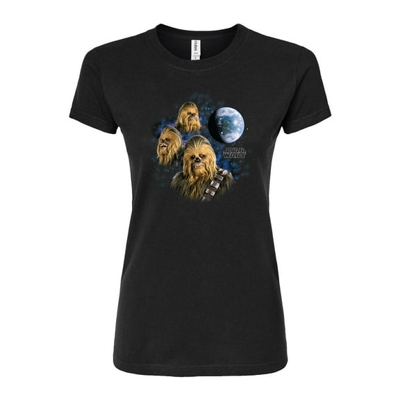 Star Wars - Chewie Moon - Juniors Fitted Tee