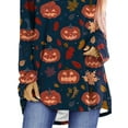 thumbnail image 3 of Gvmfive Women Halloween Shirts Long Sleeve Printed Tunic Tops Blouse, 3 of 4