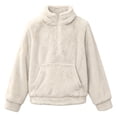 thumbnail image 2 of Fancifize Fancifize Half Zip Sherpa Fleece Sweatshirts for Boys Girls, Mock Neck Fuzzy Warm Pullover Tops with Pockets, 3-14 Years, 2 of 7