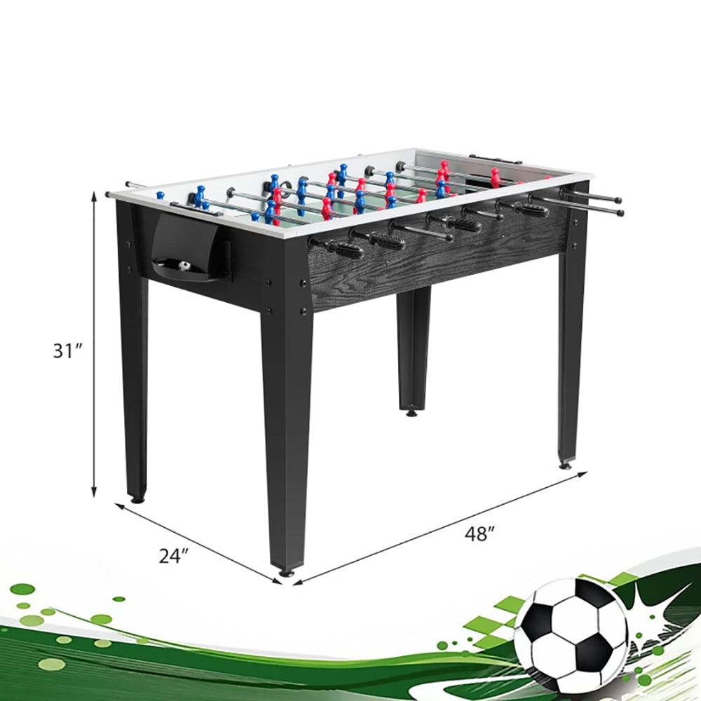 Spaco 48" Competition Sized Home Recreation, Wooden Foosball Table with Durable Material & Sturdy Structure, Infinity Game Table for Indoor, Black