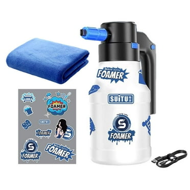 NZRUANE Electric Powerful Foam Sprayer 2300mAh Battery Car Wash Foamer for Car Wash X 1∵ Z5J9