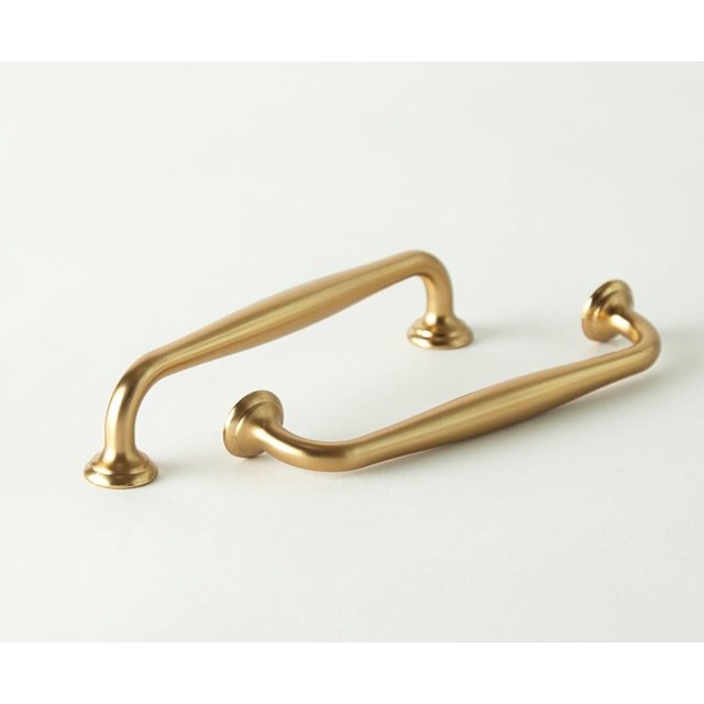 Tiradores para gabinete Lake & Loom Parkrose de 13 cm, latón cepillado, paquete de 2