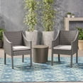 thumbnail image 2 of GDF Studio Sims Outdoor 3 Piece Wicker Chat Set, Gray and Silver, 2 of 5