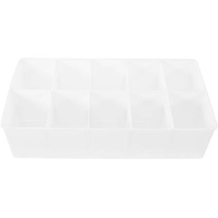 Clear Drawer Dividers and Storage Box with Bill Storage, White, 30.5x15.5x8cm, Organizer for Home and Office