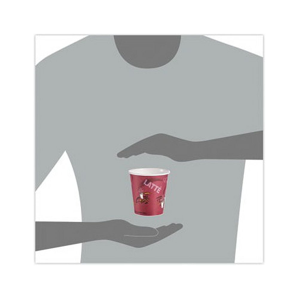 Solo Bistro Design Hot Drink Cups Paper, 10 oz, 1000/Carton