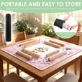 thumbnail image 6 of American Mahjong Mat with Rules, 31" Square Non-Slip Rubber Table Cover, Silent Noise-Reducing Gaming Mat for Mahjong, Card Games, Dominoes, Easy Storage Roll-Up Design, 6 of 9