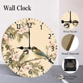 thumbnail image 4 of ZXCXRQFa Clock Rustic Flower Birds Wall Clock Vintage Battery Operated Silent Non Ticking Round Wooden Wall Clocks Decorative for Kitchen Living Room Bedroom Office Garden Outdoor 13 Inch, 4 of 7