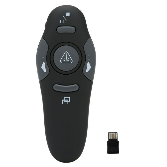 Clicker de presentación Mango ergonómico Control remoto de presentador inalámbrico de 2,4 Ghz con receptor inalámbrico para clase de reunión de discurso