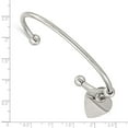 thumbnail image 4 of Chisel Stainless Steel Polished Heart Bangle, 4 of 5