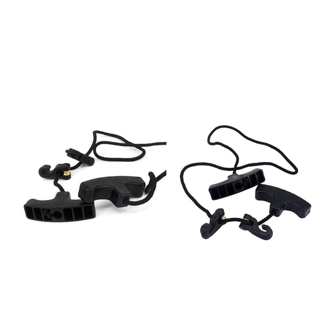 2 Piezas de Plástico Negro Cuerda de Proa Dispositivo de Cuerda Cuerdas de Gallos de Cuerda Al Aire Libre Soledad Ballesta dispositivo de cuerdas de amartillado