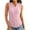 Pink, variant on Mlzmgr Womens Tank Tops Ribbed Comfy V Neck Slim Fitting Going out Tops Summer Casual Sleeveless Camis