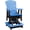 Black, Blue, variant on DutchCrafters Slat Fan Back Poly Balcony Adirondack Swivel Glider with Footrest Outdoor Patio Chair