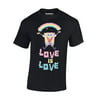 SpongeBob SquarePants Graphic Tees for Men - Love is Love Rainbow T-Shirt S - 5XL