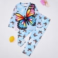 thumbnail image 3 of ATAIKU Toddler and Little Girl Pajamas Set Kids Long Sleeve Tee and Pants Butterfly Sleepwear Girls 2-Piece Jammies 3T, 3 of 13