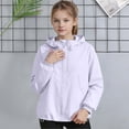 thumbnail image 2 of Girls Windbreaker Jacket Sun Protection UPF 50+ Lightweight Packable for Travel Water Resistant Hooded Nylon Spandex Purple 5-15 Years,Size 5-6 T, 2 of 9