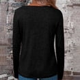 thumbnail image 4 of Lenpel Long Sleeve Shirts for Women Soft Comfy V Neck Crossover Fall Trendy Blouses Loose Casual Tunic Tops, 4 of 4