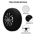 thumbnail image 2 of Naloa Cartoon Bird Owl PVC Leather Spare Tire Wheel Cover for Car Truck SUV Camper Trailer Universal Fit many size14 inch, 2 of 6