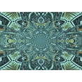 thumbnail image 1 of Ahgly Company Machine Washable Indoor Rectangle Transitional Dark SlateGray or Dark SlateGrey Green Area Rugs, 4' x 6', 1 of 7