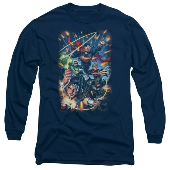 Jla - Under Attack - Long Sleeve Shirt - Small