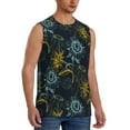 thumbnail image 2 of Uemuo Sunflowers Pattern Men's Sleeveless T-Shirt,Muscle Athletic Tank Top, Moisture-wicking Quick-dry Breathable Classic Tee Top for Gym Run Outdoor Sports-3X-Large, 2 of 8