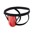 thumbnail image 2 of USNSM Men's Jockstrap Mesh Underwear Fashion Thongs Fishnet Wide Belt Athletic Supporter Sport Jockstrap Underwear Orange M, 2 of 3