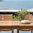 thumbnail image 3 of Urban Elements Riverfront 100% FSC Light Teak Finish Wood Extendable Rectangular Table, 3 of 9
