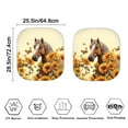 thumbnail image 4 of KUIFORTI Car Windshield Sun Shade Foldable Front Windshield Shade for Sun, Heat and UV Rays, 2 Pack Sunshade for Car Front Window and Interior Sun Protection, Horse Sunflower Butterfly, 4 of 5