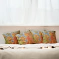thumbnail image 7 of Ambesonne Fall Throw Pillow Cover 4 Pack, Forest in Autumn, 18", Orange Blue Green, 7 of 7