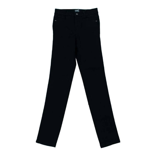 Jeans Oh Pomp para Mujer con Botón en la Cintura con Bolsos Negro Talla 11