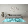 thumbnail image 3 of Ahgly Company Indoor Square Abstract Light Blue Modern Area Rugs, 5' Square, 3 of 4