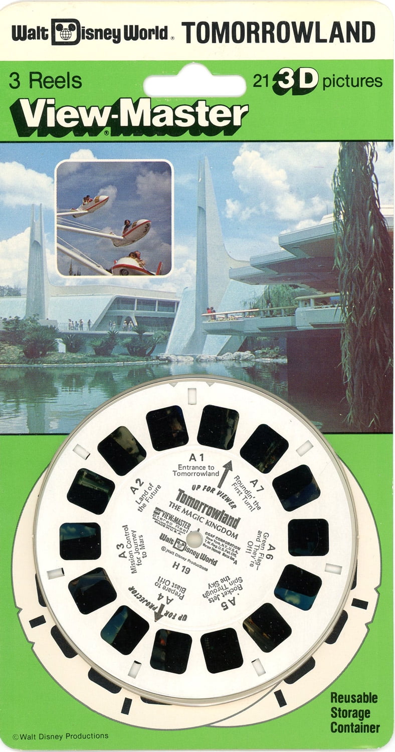 Tomorrowland - Walt Disney World - Classic Viewmaster 3Reel On Card