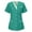 Light Green, variant on Wutalume Women's Quick Dry Fabric Solid Color V-Neck Short Sleeve Scrub Top, Healthcare and Medical Work Uniform,Black L