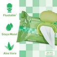 thumbnail image 3 of (3 pack) McKesson Flushable* Wet Wipes - Aloe & Vitamin E Formula, Gentle on Skin, Plant-Based Adult Cleansing Wipes - Scented, 96 Wipes, 1 Pack, 3 of 11