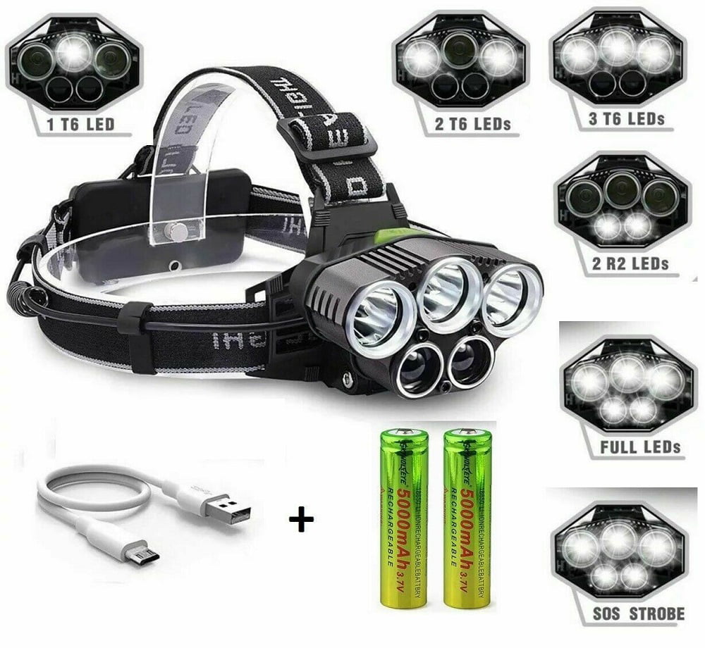 Outdoor Headlamp 250000 LM T6  LED Work Headlight Torch Lamp Flashlight Zoomable 