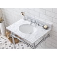 thumbnail image 4 of Water Creation Embassy 30" Single Brass Wash Stand in Chrome/White, 4 of 7