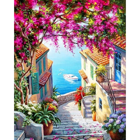 JYLMOOD Acrylic Paint by Numbers Kit for Adults, DIY Painting Set with Canvas, 16x20in, No Frame