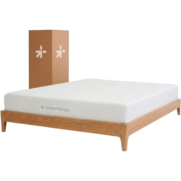 Colchón Queen Size En Caja Esponja Memory Foam De Alta Densidad Firmeza Media Suavidad Y Durabilidad Tecnología Híbrida Ortopédico (Blanco Queen)