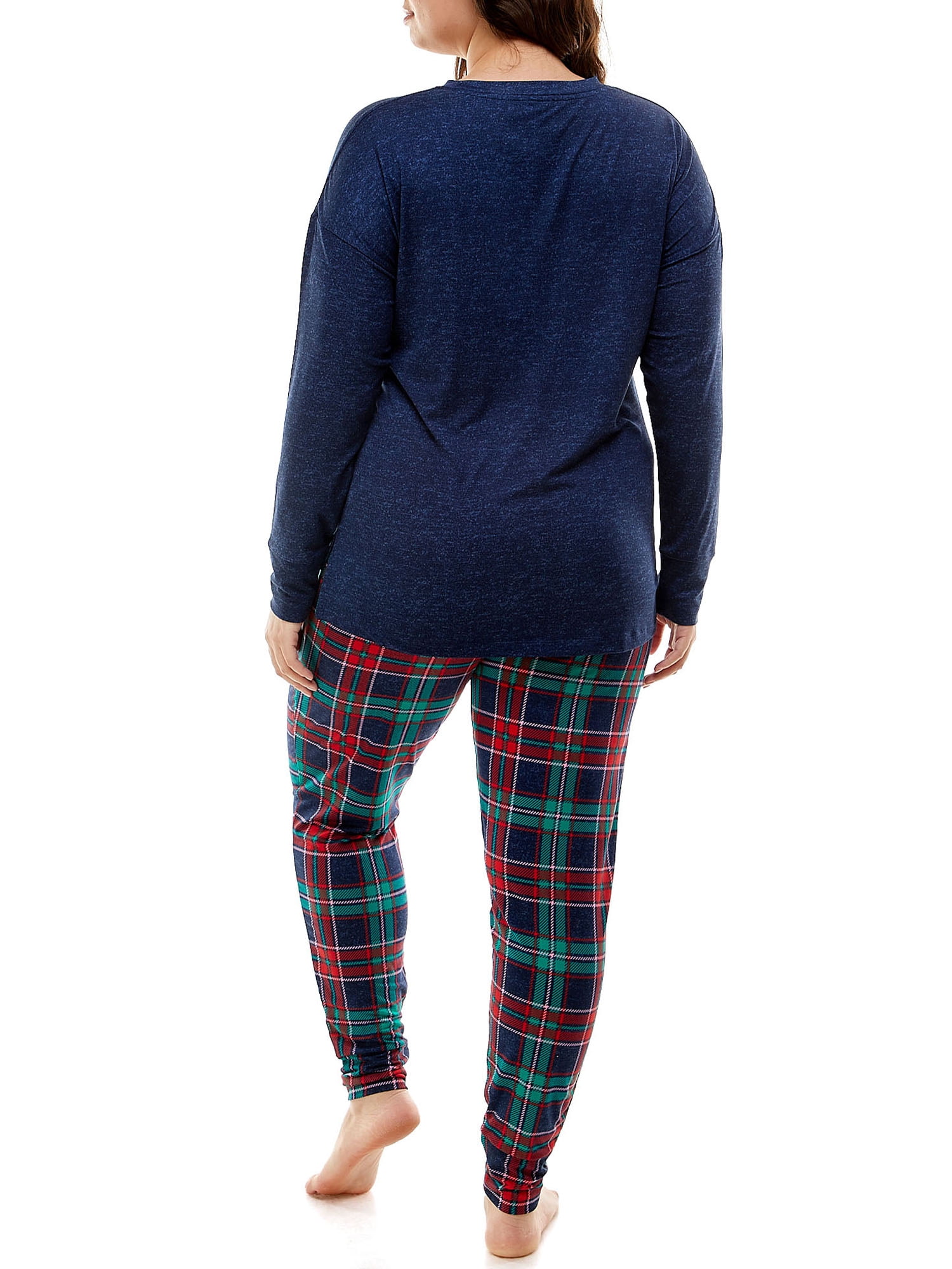 Jaclyn Women and Women's Plus Holiday Printed Long Sleeve Pajama Set