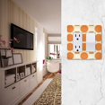 thumbnail image 5 of Yayeee Rocker Switch Wall Plate 3-Gang 6.5"x4.6" Home Decorative Outlet Cover, Orange Geometric Pattern, 5 of 6