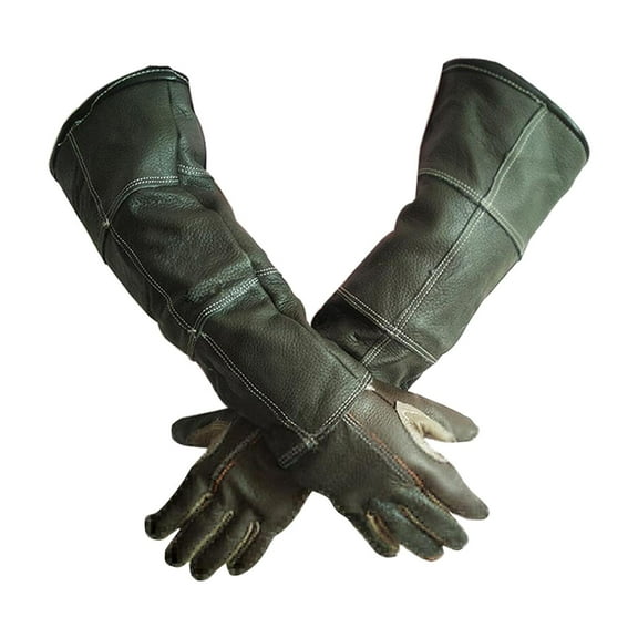 YWMJZEU Pet Gloves Bite-resistant Gloves Two-layer Leather Support Pad Dog Cat Cutting-proof Anti-thorn Pet Gloves Pet Handling Glove