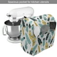thumbnail image 2 of Feather Stand Mixer Cover, Hand Drawn Retro Motifs Doodle Composition, Kitchen Appliance Organizer Bag Cover with Pockets, 5 Quarts, Dark Blue Mustard, by Ambesonne, 2 of 4