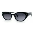 thumbnail image 5 of Womens Mod Urban City Hipster Rectangle Cat Eye Plastic Sunglasses Black - Smoke, 5 of 8