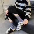 thumbnail image 5 of CoCozhu 4/8 Pairs Colorful Striped Socks, Novelty Funny Socks Asymmetric Mismatched Socks Crew Socks for Women, 5 of 7