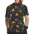thumbnail image 2 of Wukai Mardi Gras6 Print Men's Short-Sleeved Mesh T-Shirt,Quick-Dry Short Sleeve Workout T-Shirt-X-Large, 2 of 8