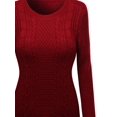 thumbnail image 3 of FashionOutfit Women's 27 Inch long Cable Knit Sweater with Adorable Colors, 3 of 3