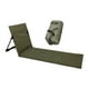 thumbnail image 3 of Silla de playa plegable con respaldo y bolsa de transporte, asiento bajo Verde oscuro, 3 of 9